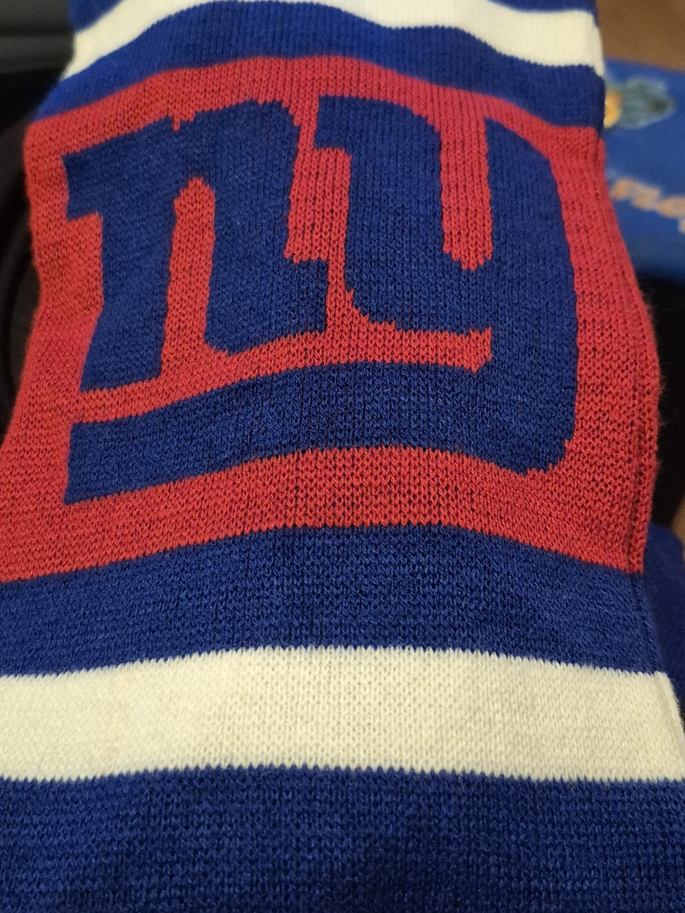 New York Giants Forever Collectibles Blue, Red Knit Team Scarf NY logo,giants